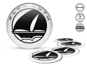 Plymouth Ruota Badges Stile Adesivi Epossidici Top
